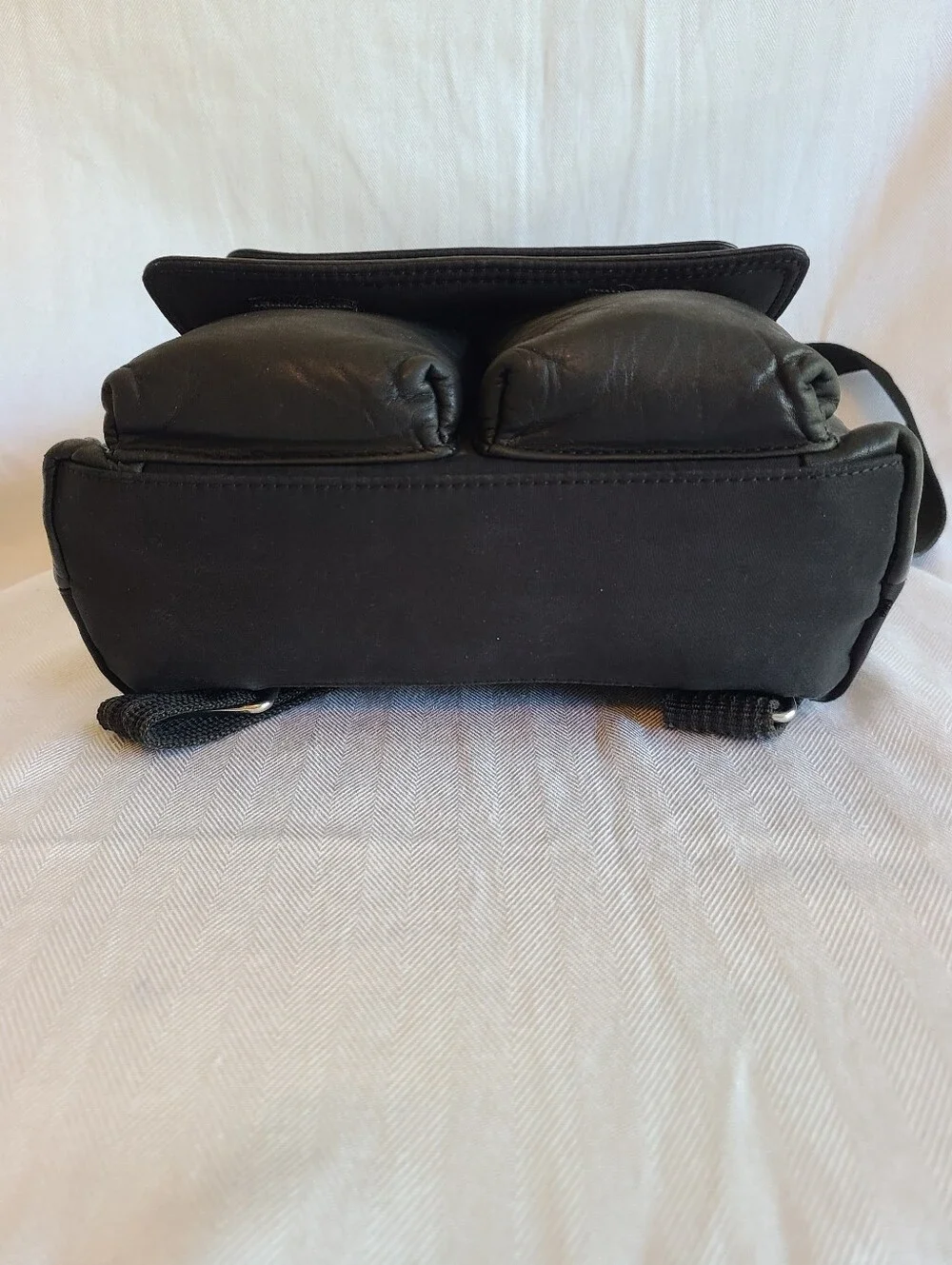 Vintage Fiorucci Black Leather Backpack